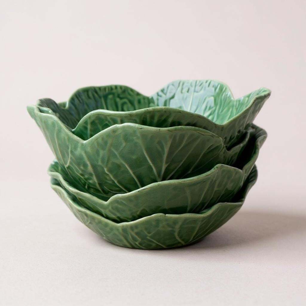 Cabbage Leaf Bowls – Set of 4