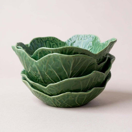 Cabbage Leaf Bowls – Set of 4